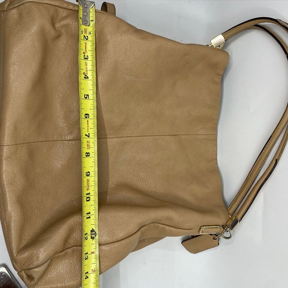 Coach Large Edie Tan  Leather Shoulder Bag - Picture 4 of 13